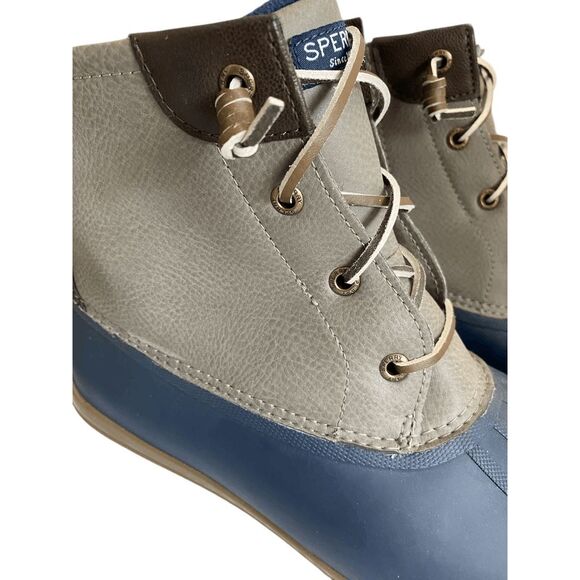 New Sperry Women's Rainboots Syren Gulf Ankle Duck Boots Grey Rubber 10 STS80525 - Picture 3 of 9